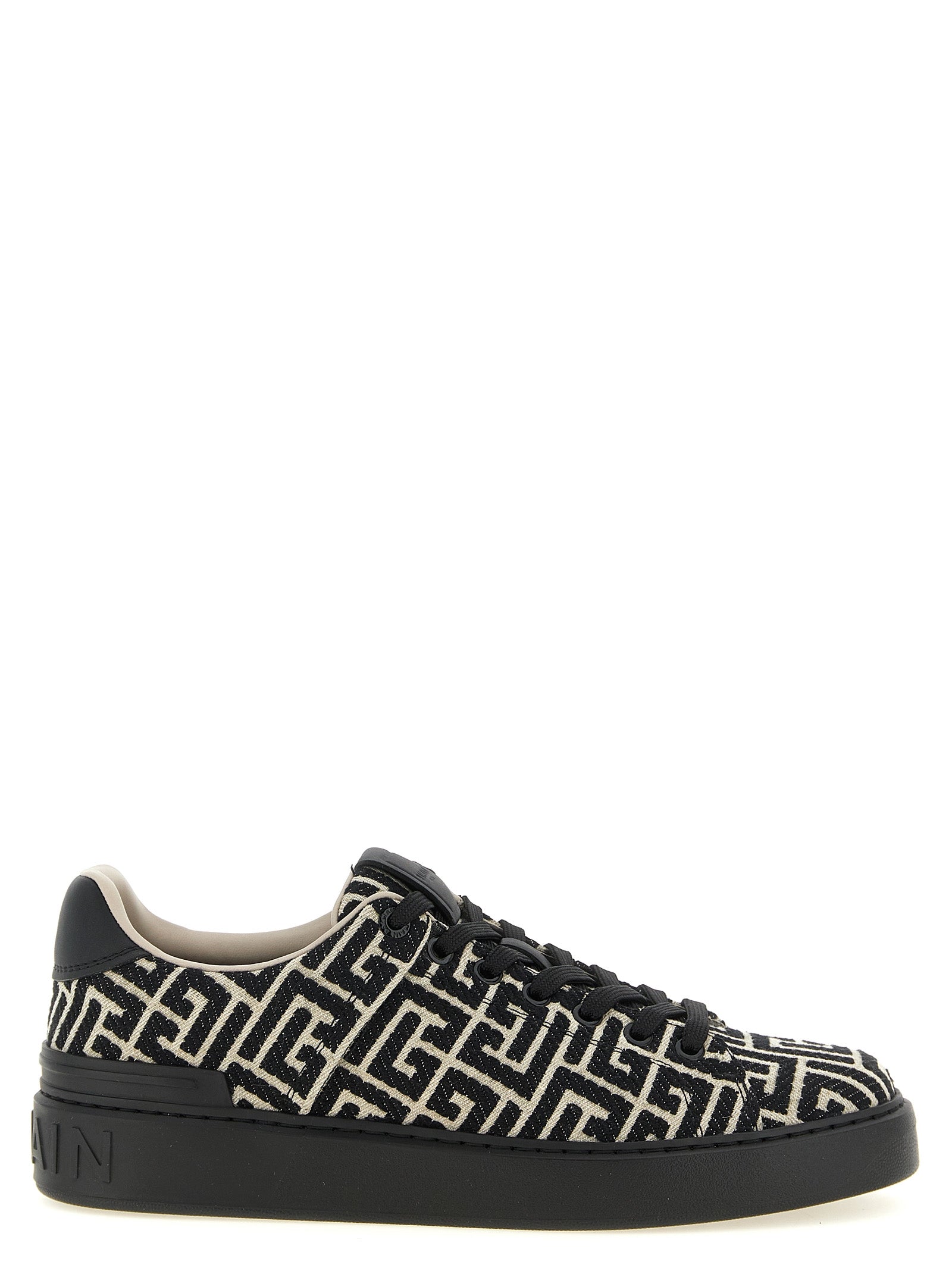Balmain Bicolor Cotton Low Top Sneakers