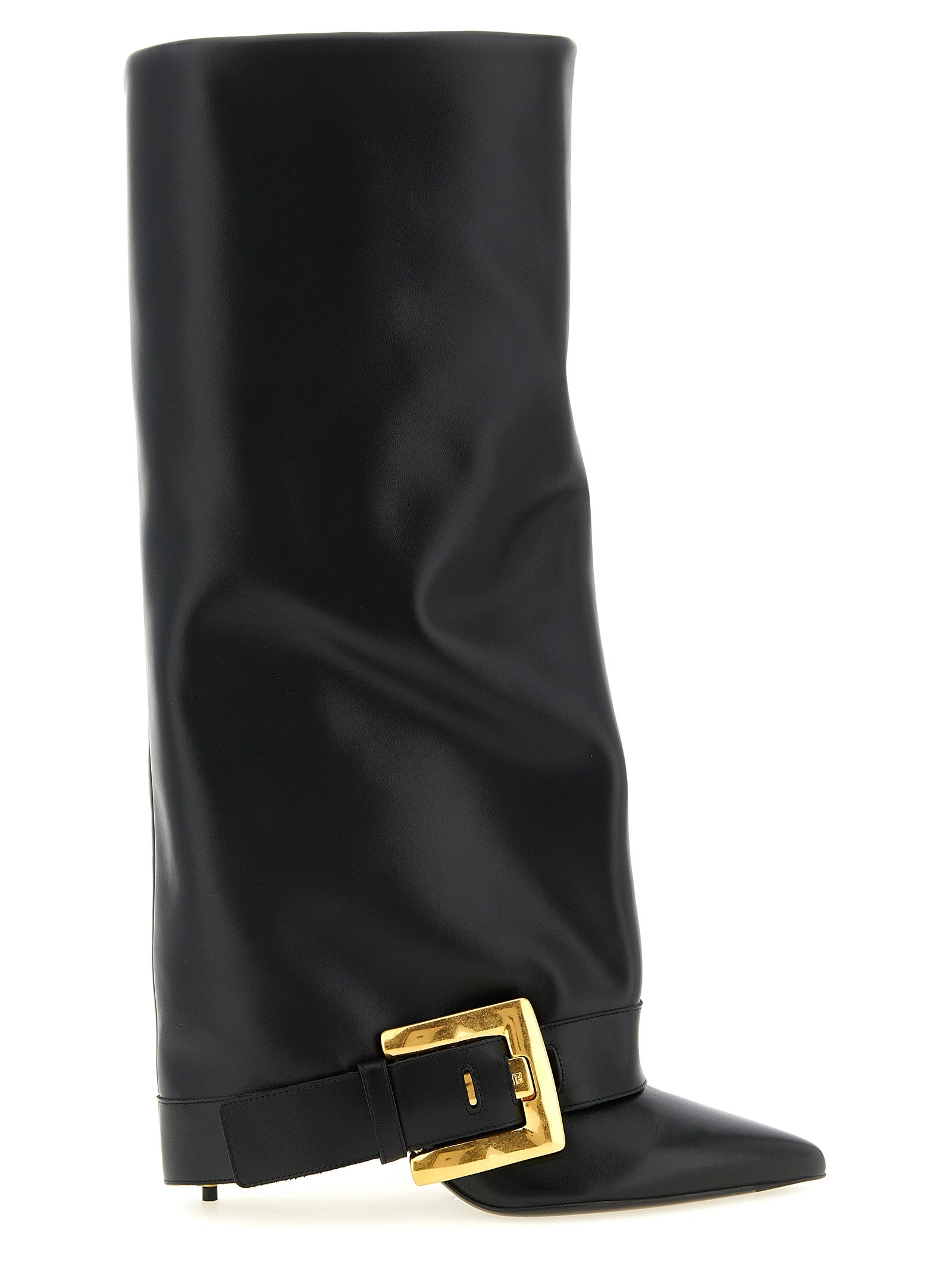 Balmain Black Calfskin Over The Knee