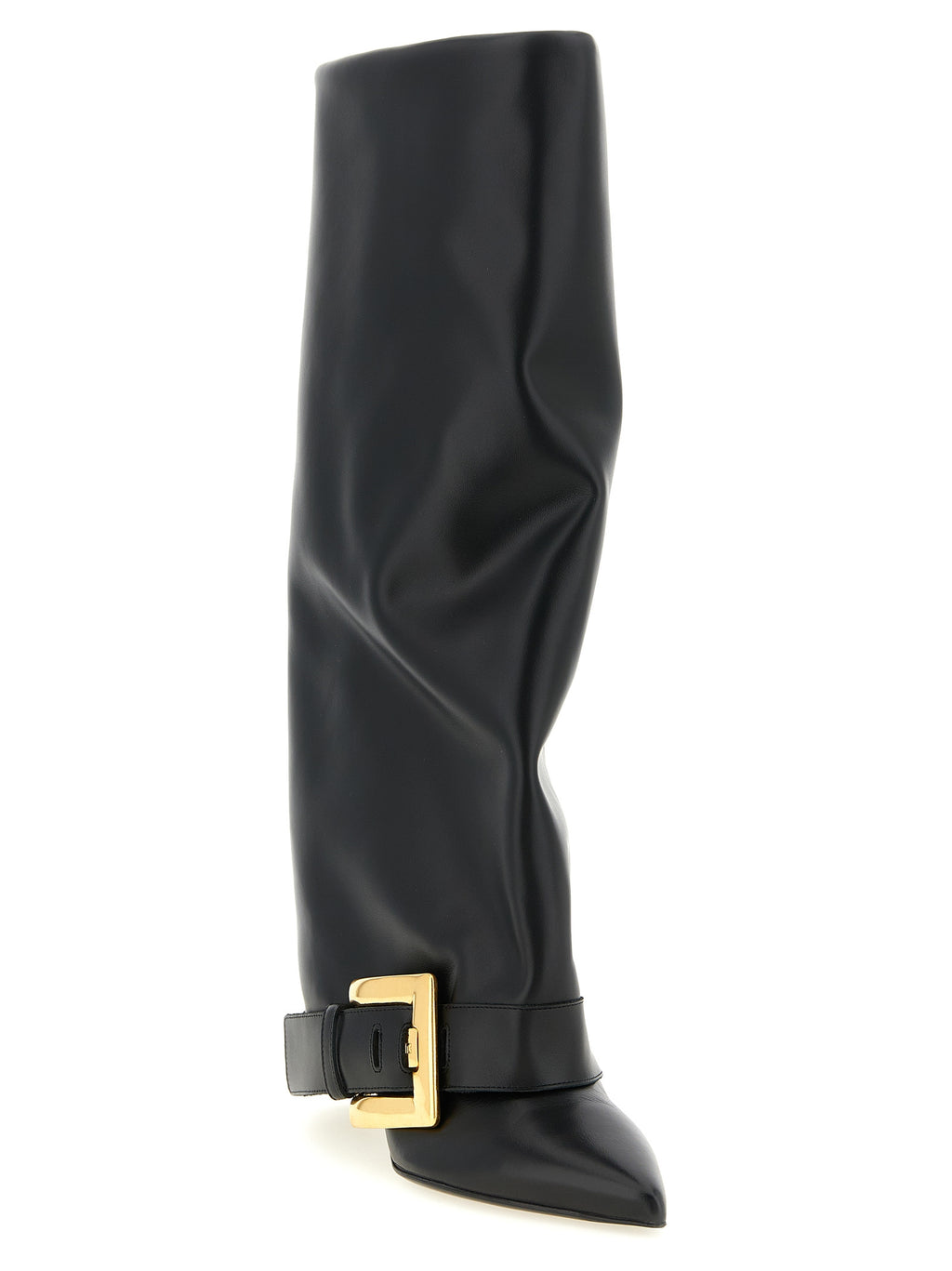 Balmain Black Calfskin Over The Knee
