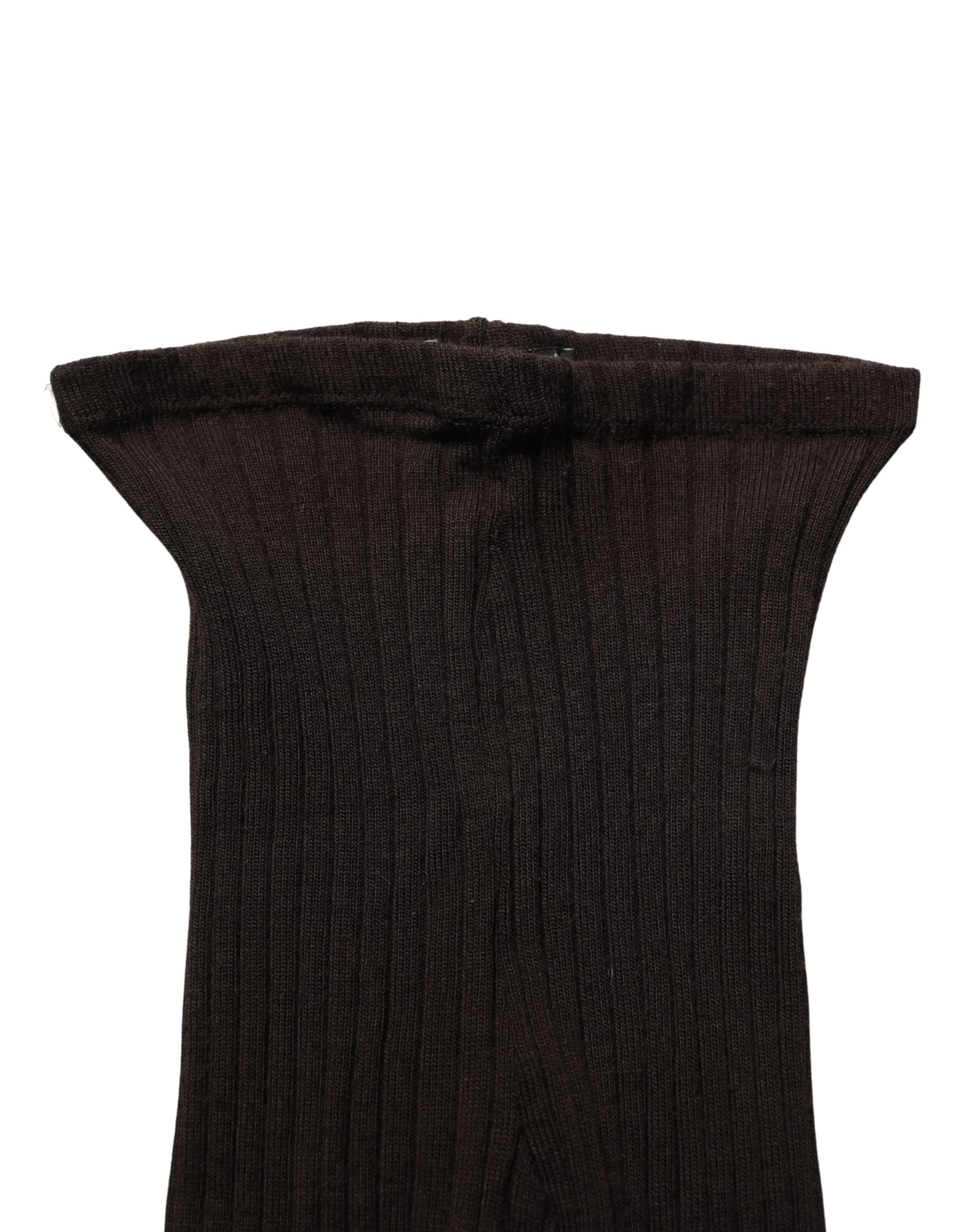 Dolce & Gabbana Black Wool Tights Stocking Pantyhose One Size Socks