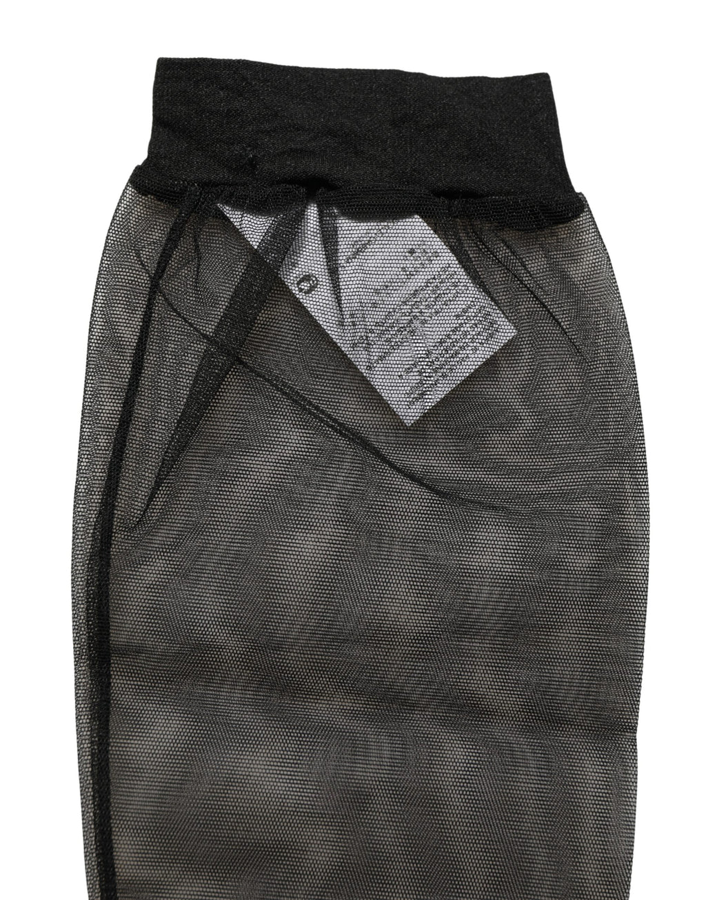 Dolce & Gabbana Black Nylon Mesh Sheer Calf Long Accessory Socks