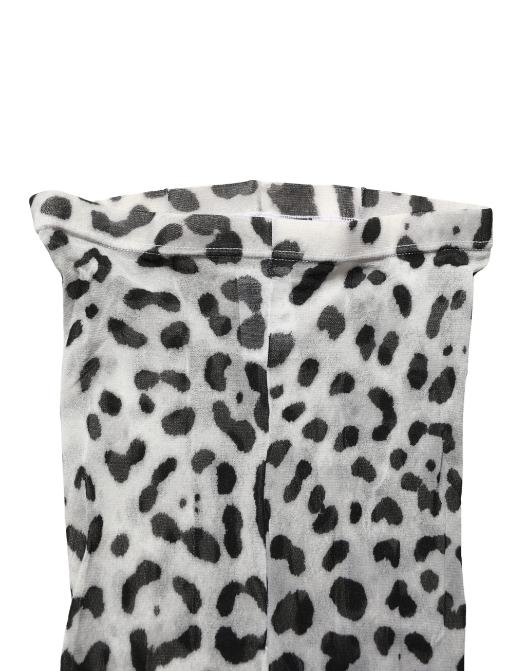 Dolce & Gabbana Gray Leopard Nylon Tights Stocking Pantyhose Socks