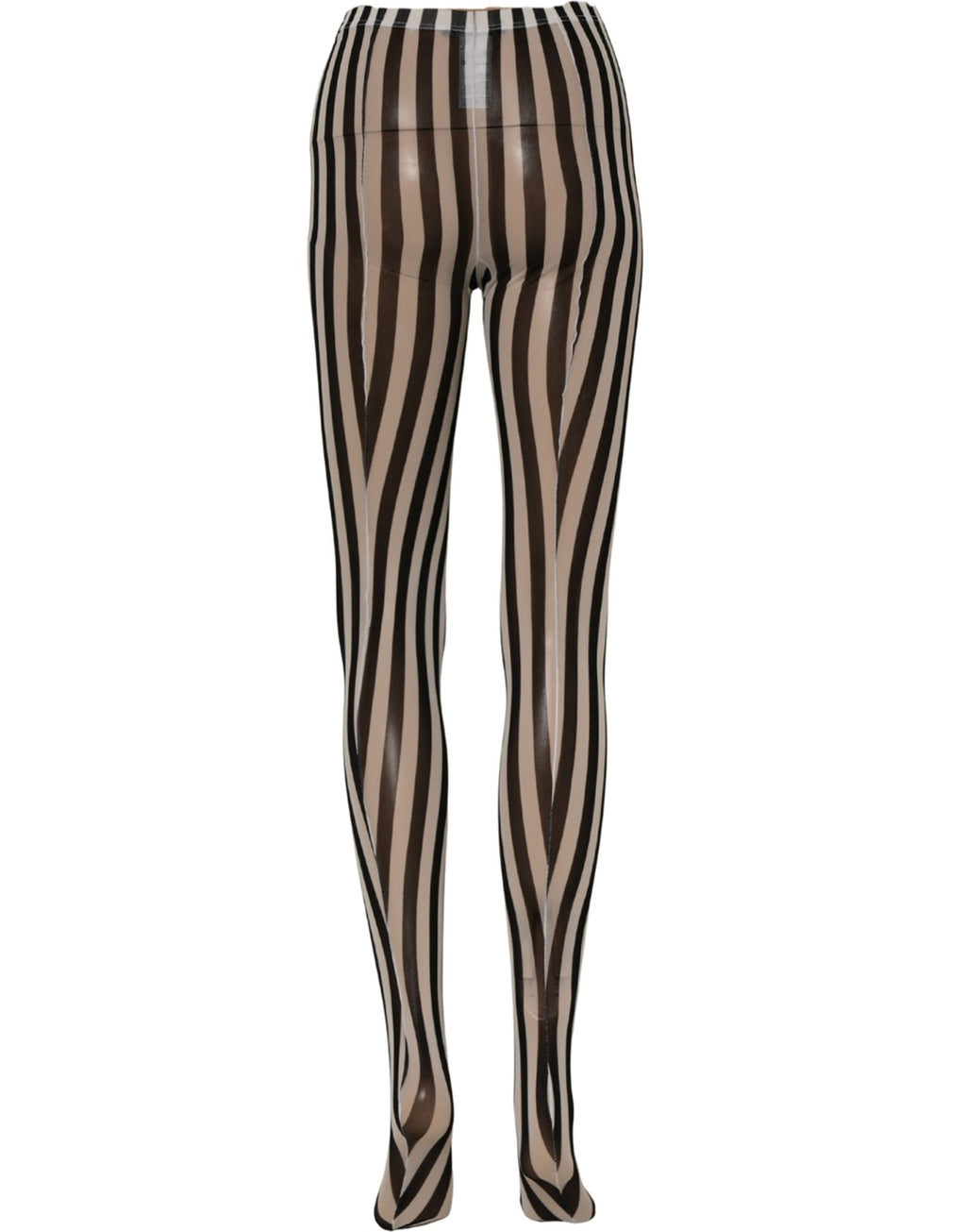 Dolce & Gabbana Black White Stripes Tights Stocking Pantyhose Socks