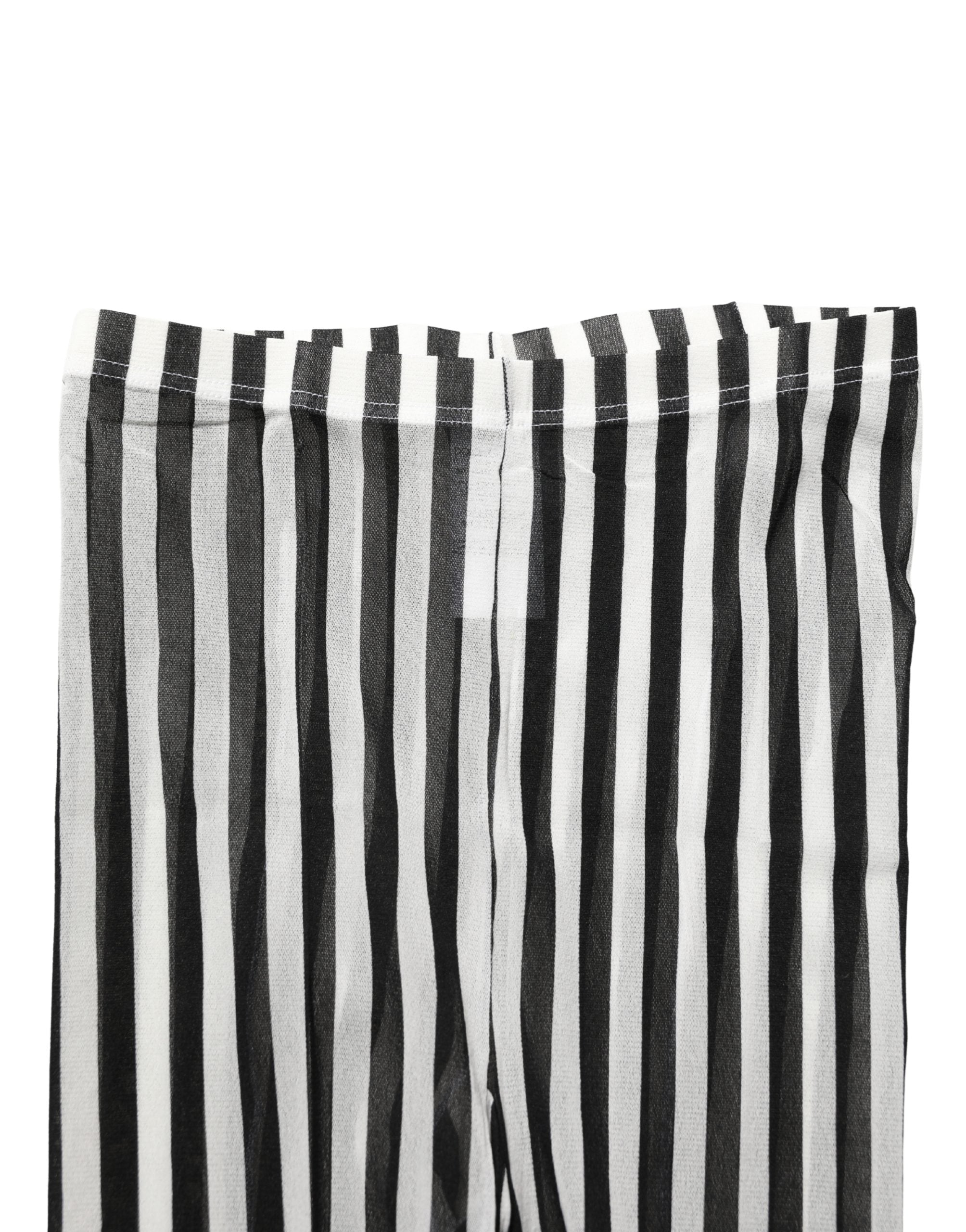 Dolce & Gabbana Black White Stripes Tights Stocking Pantyhose Socks