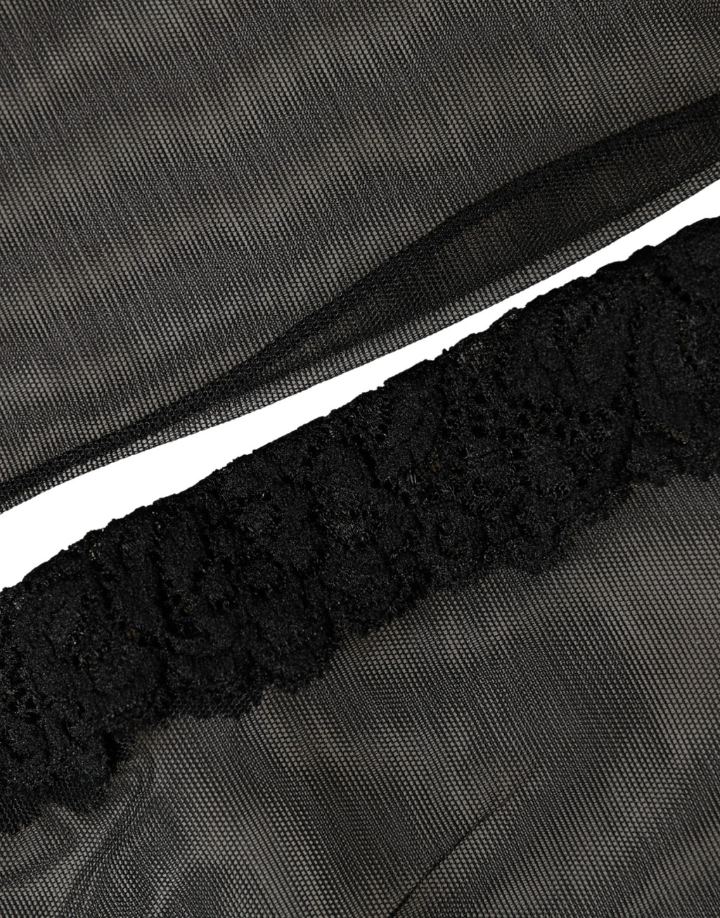 Dolce & Gabbana Black Nylon Mesh Sheer Calf Long Accessory Socks