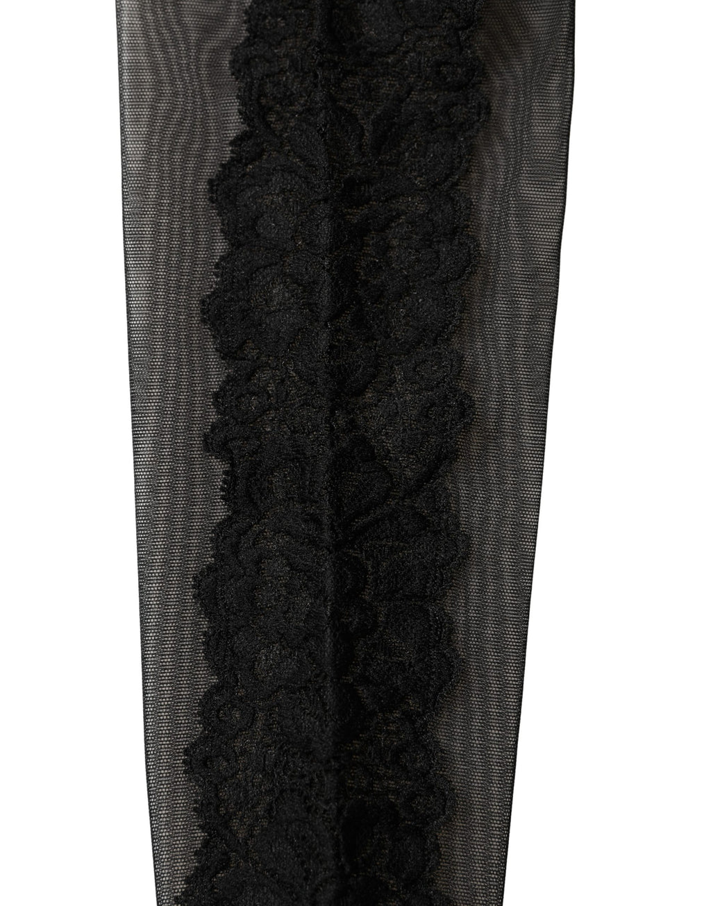 Dolce & Gabbana Black Nylon Mesh Sheer Calf Long Accessory Socks