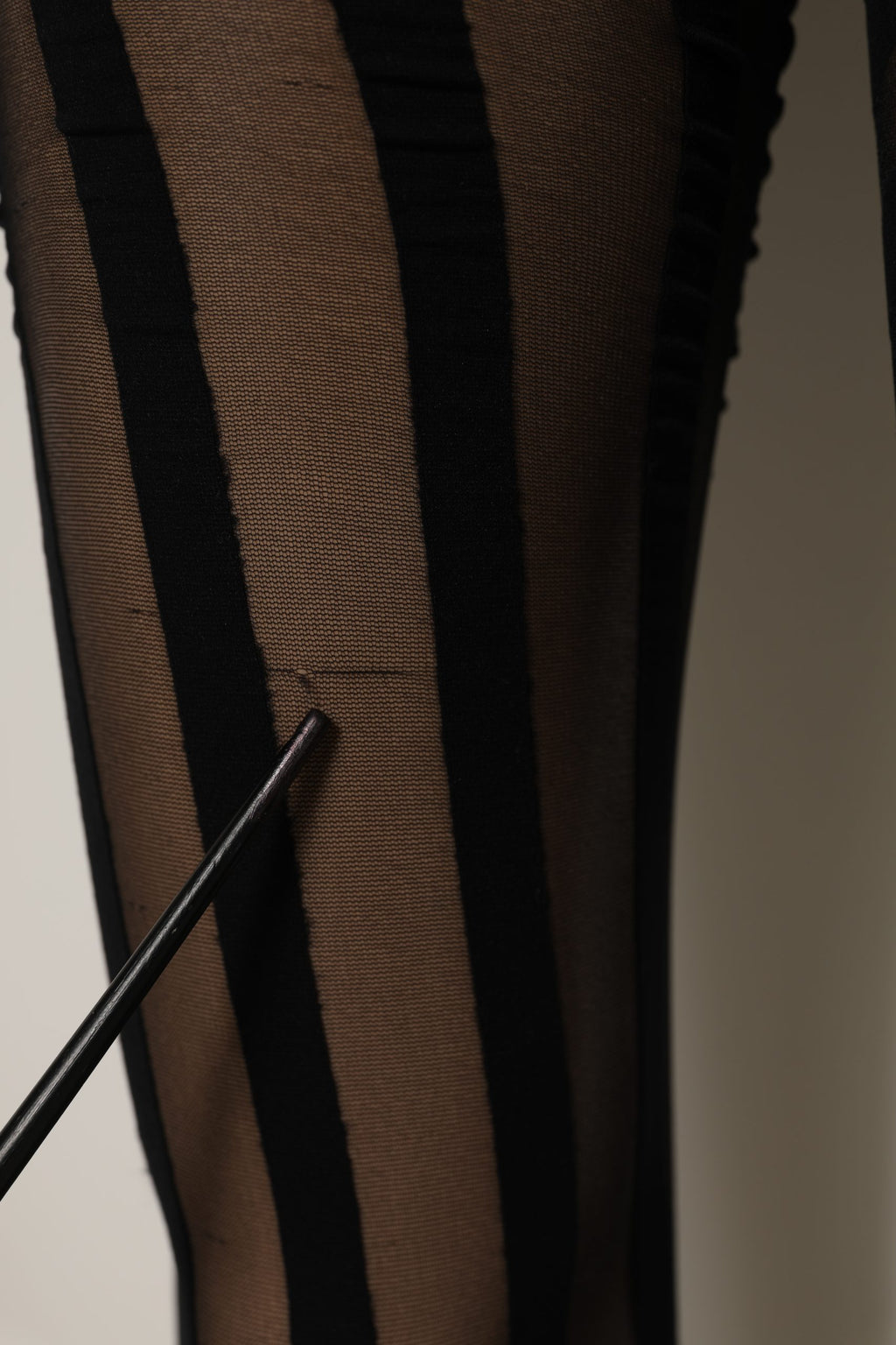 Dolce & Gabbana Black Nylon Stripes Tights Stockings Pantyhose Socks