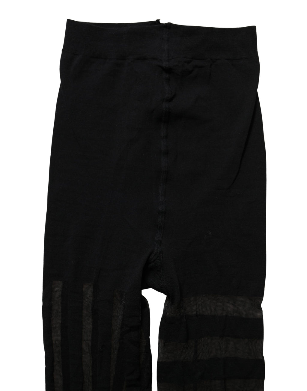 Dolce & Gabbana Black Nylon Stripes Tights Stockings Pantyhose Socks
