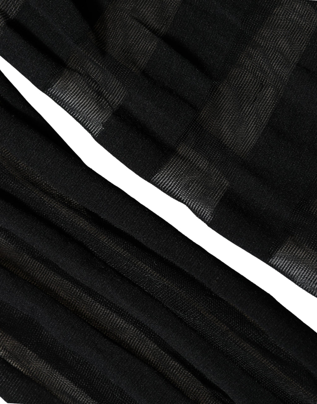 Dolce & Gabbana Black Stripes Tights Stockings Pantyhose Socks