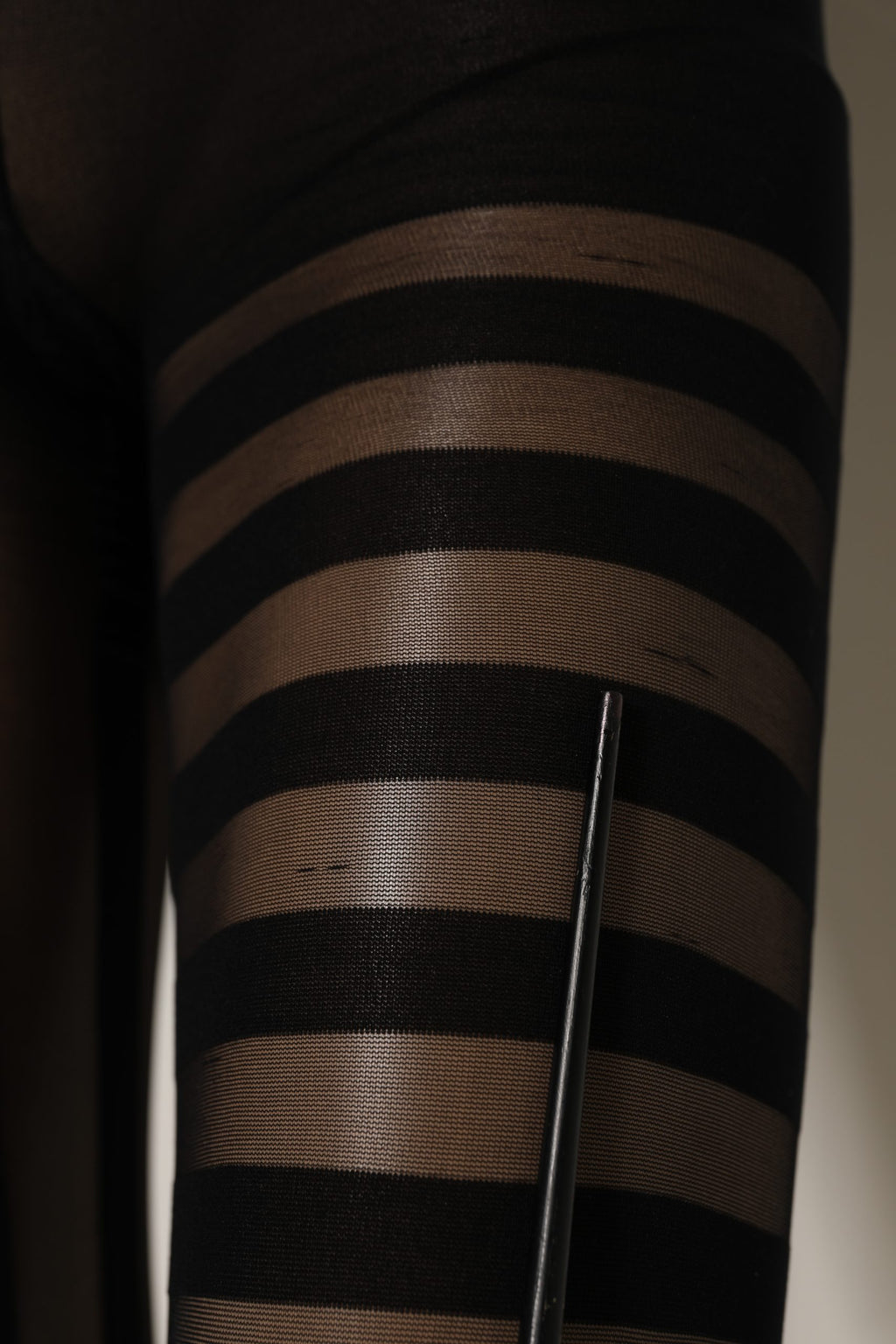 Dolce & Gabbana Black Stripes Tights Stockings Pantyhose Socks