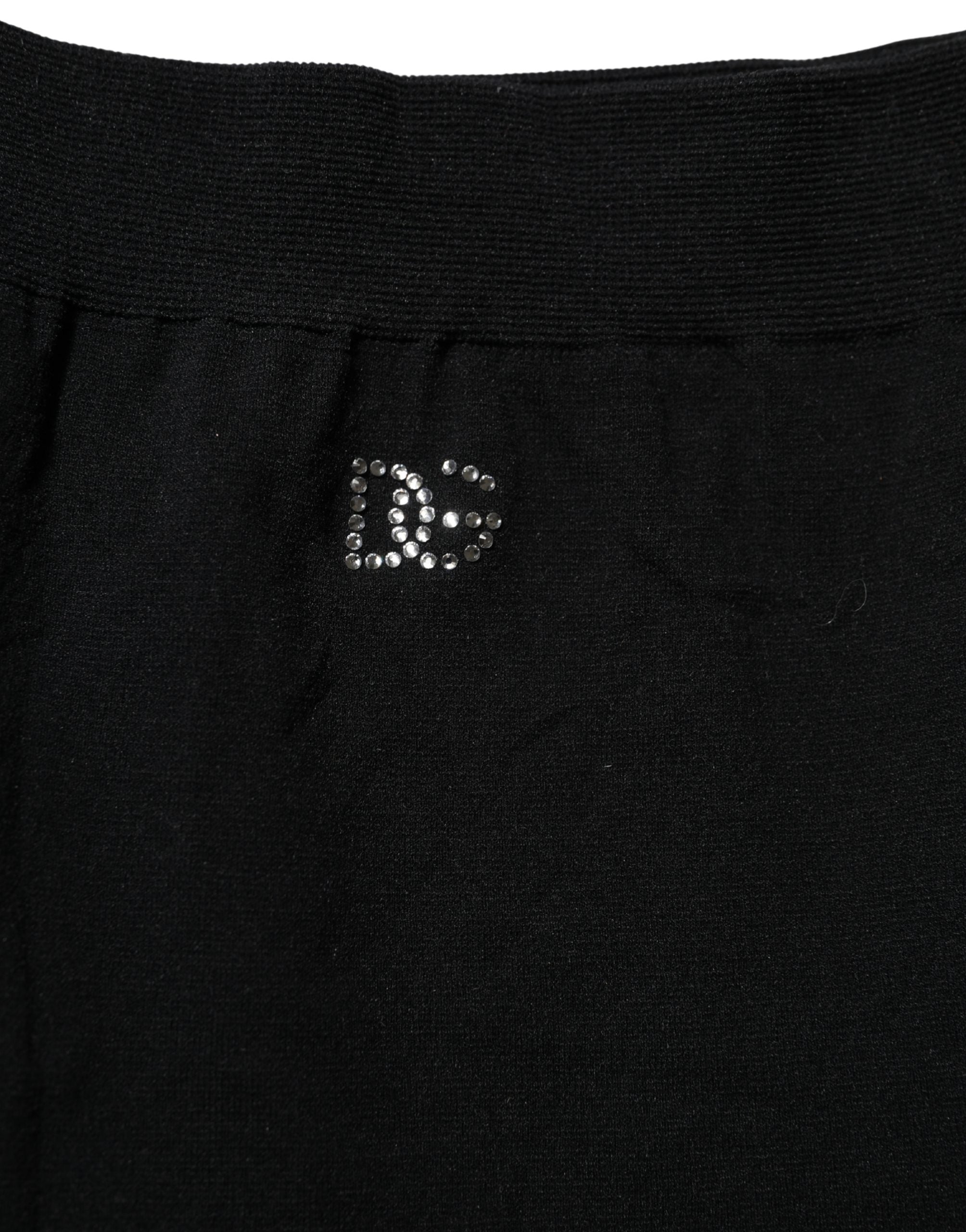 Dolce & Gabbana Black Stripes Tights Stockings Pantyhose Socks