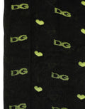 Dolce & Gabbana Black Nylon Logo Tights Stocking Pantyhose Socks
