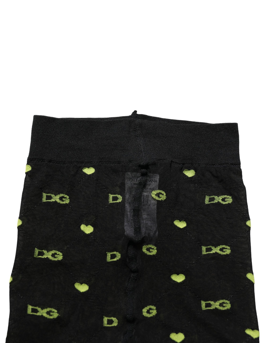 Dolce & Gabbana Black Nylon Logo Tights Stocking Pantyhose Socks