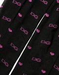 Dolce & Gabbana Black Nylon Hearts Tights Stocking Pantyhose Socks