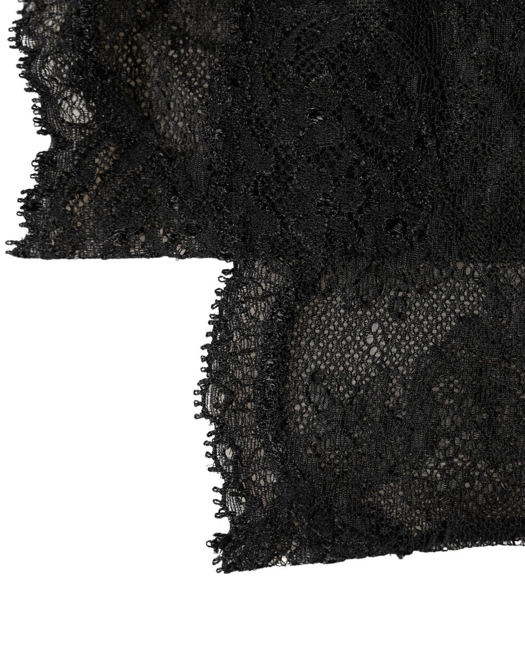 Dolce & Gabbana Black Floral Lace Nylon Stretch Knee High Socks