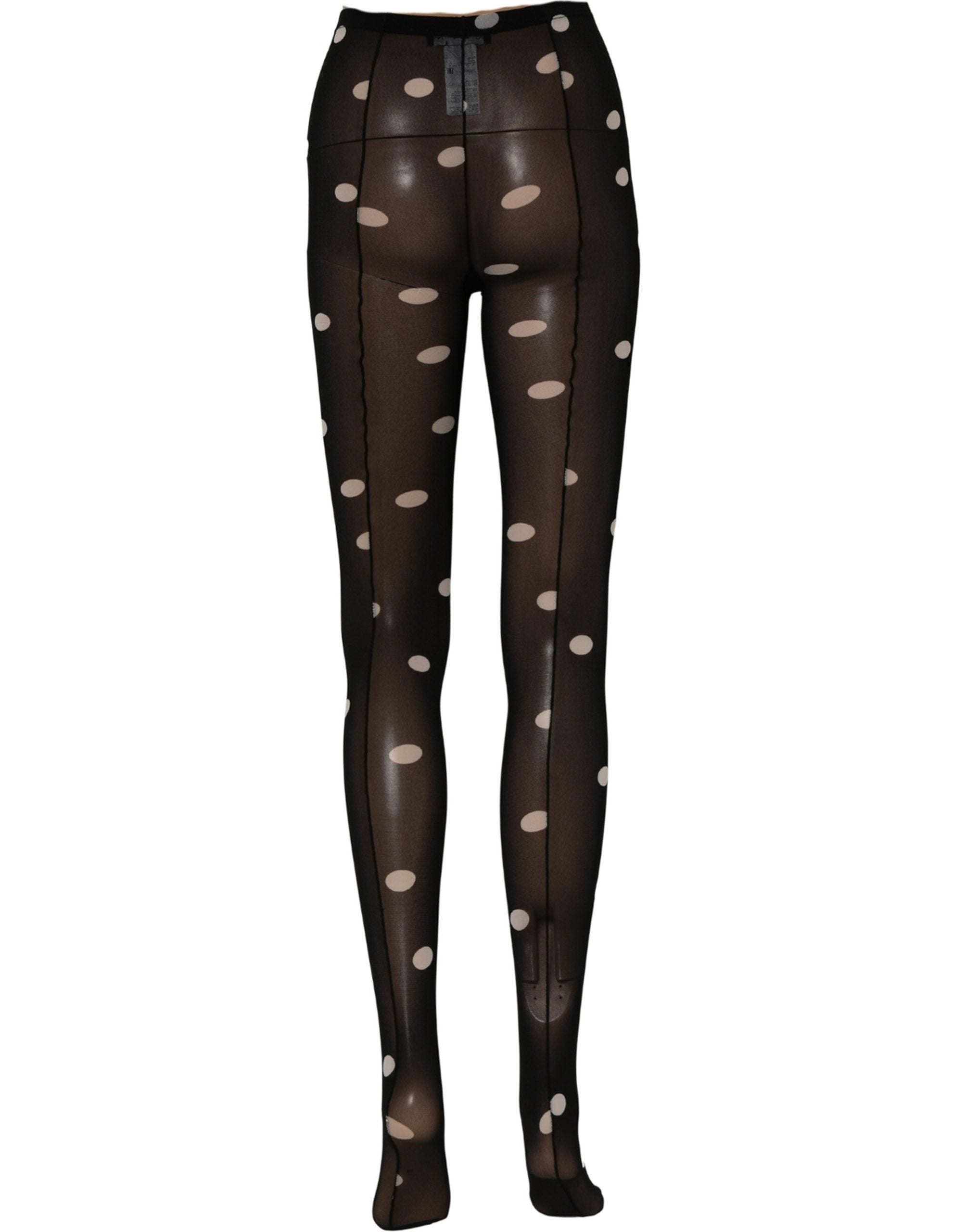 Dolce & Gabbana Black Polka Dot Tights Stockings Pantyhose Socks