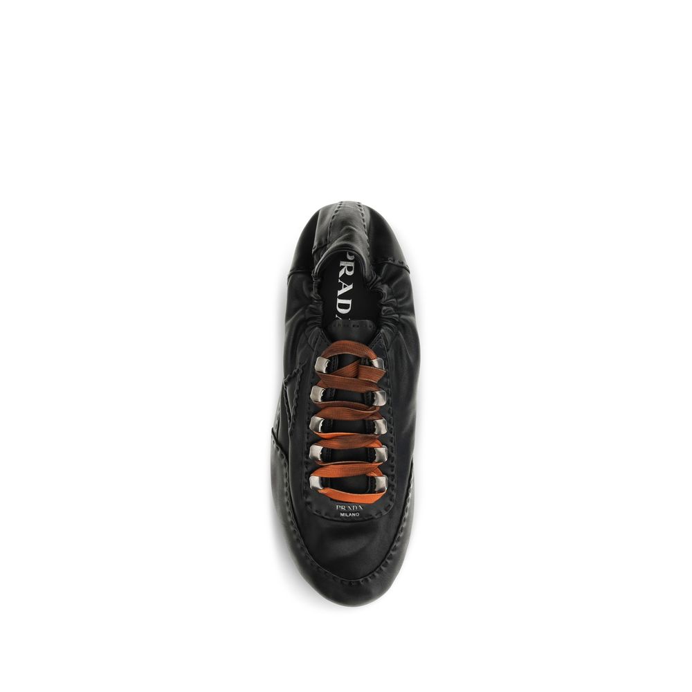 Prada Black Lamb Ovis Aries Aries Chunky Sneakers