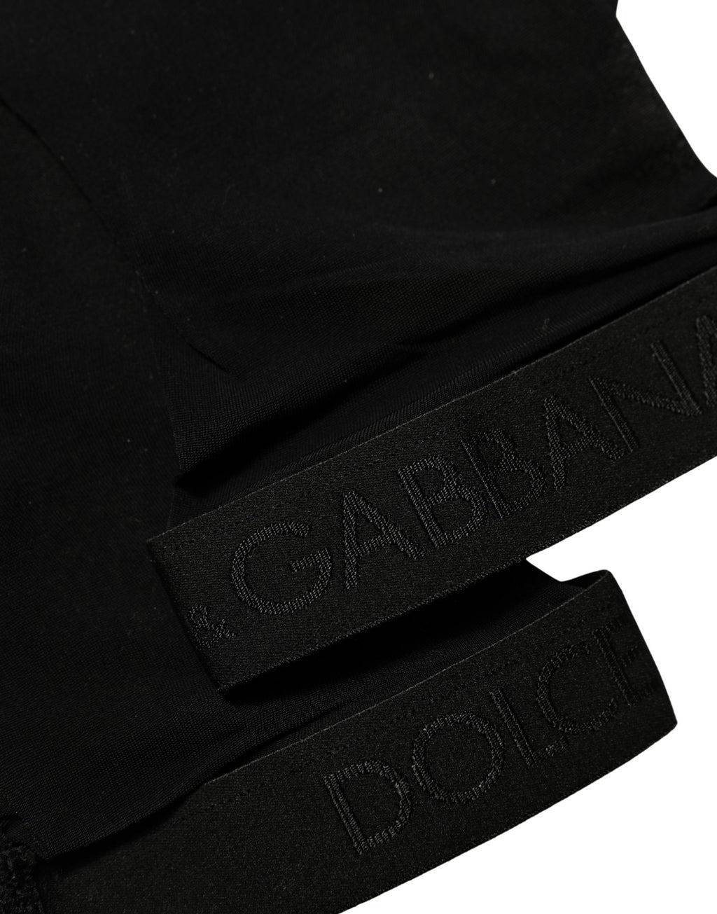 Dolce & Gabbana Black Nylon Logo Calf Long Women Accessory Socks