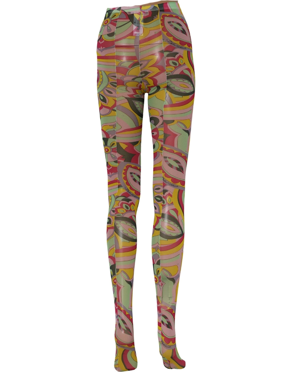 Dolce & Gabbana Multicolor Floral Print Tights Stockings Socks