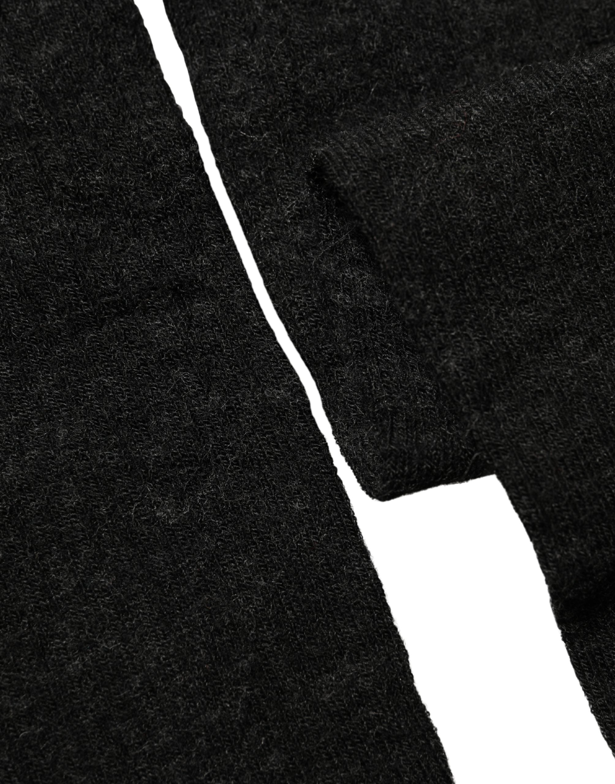 Dolce & Gabbana Black Wool Over Calf Long Women Accessory Socks