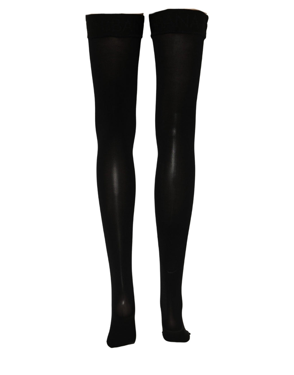 Dolce & Gabbana Black 100% Nylon Thigh High Stockings Socks