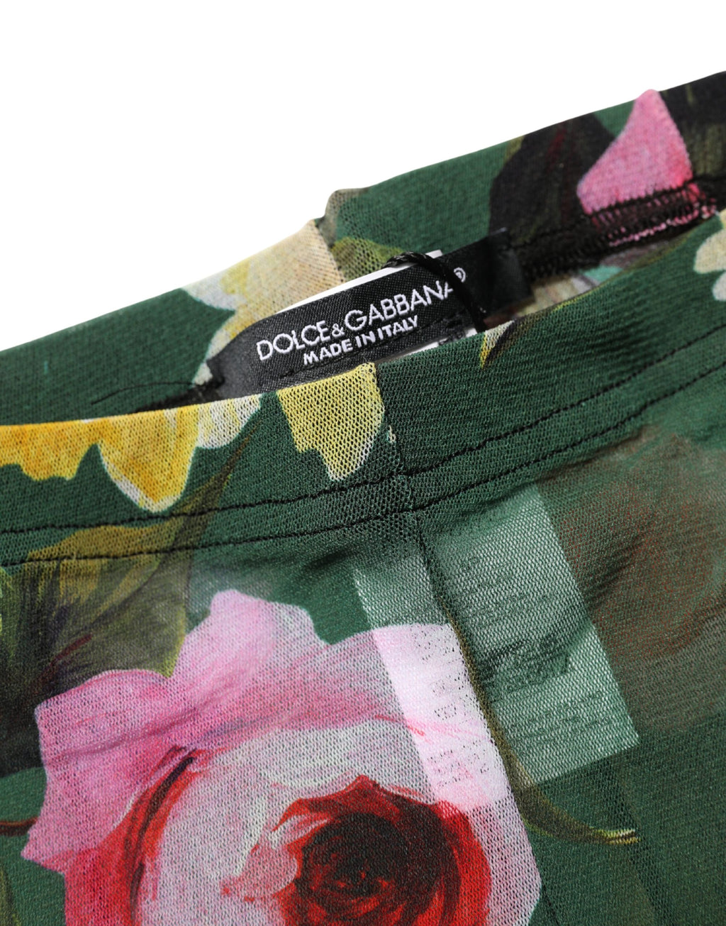 Dolce & Gabbana Red Floral Fishnet Tights Stockings Pantyhose Socks