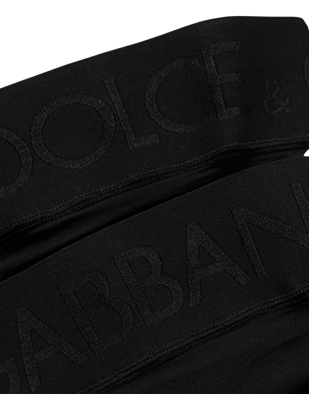 Dolce & Gabbana Black Nylon Logo Calf Long Women Accessory Socks
