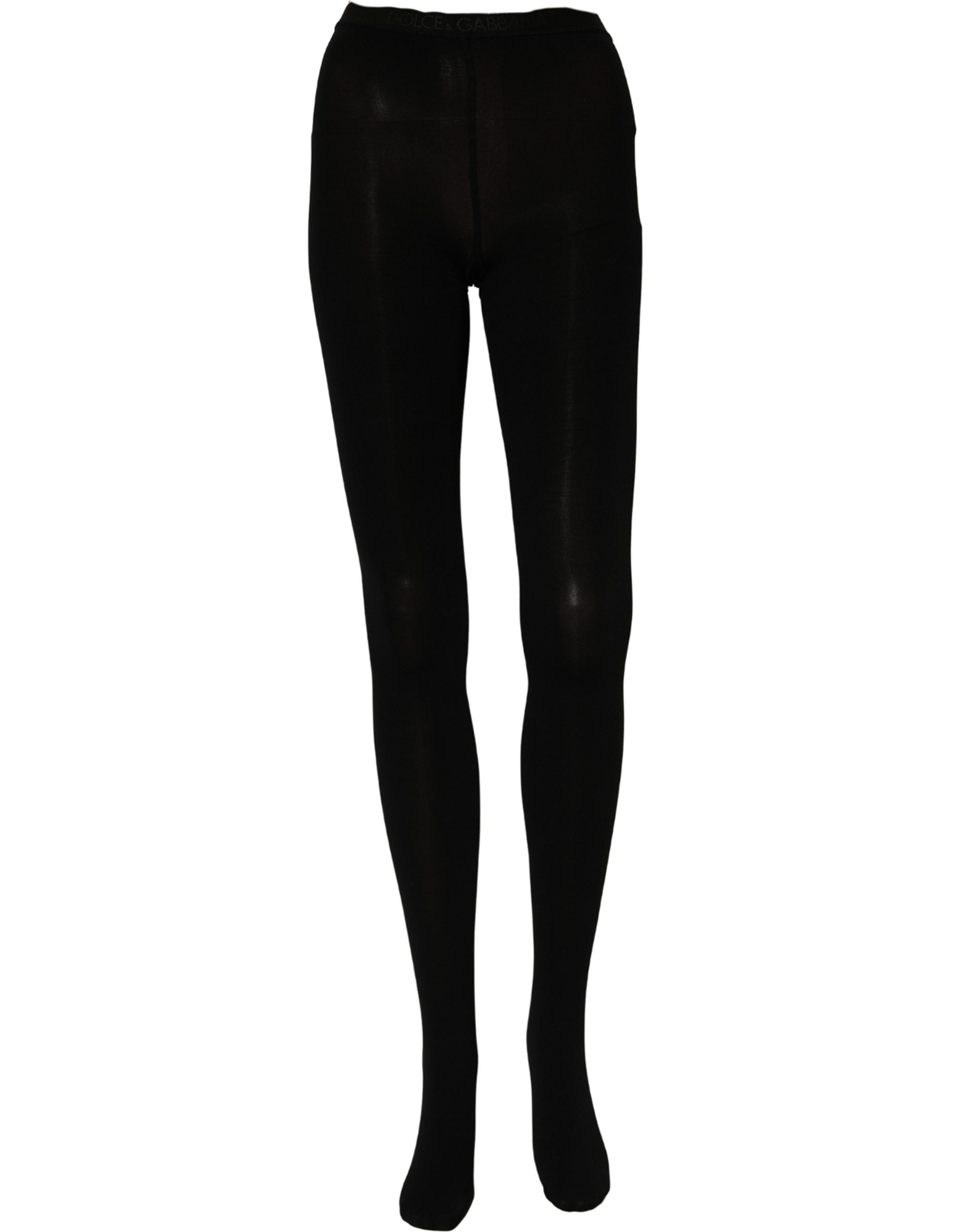 Dolce & Gabbana Black Nylon Tights Stockings Pantyhose Socks
