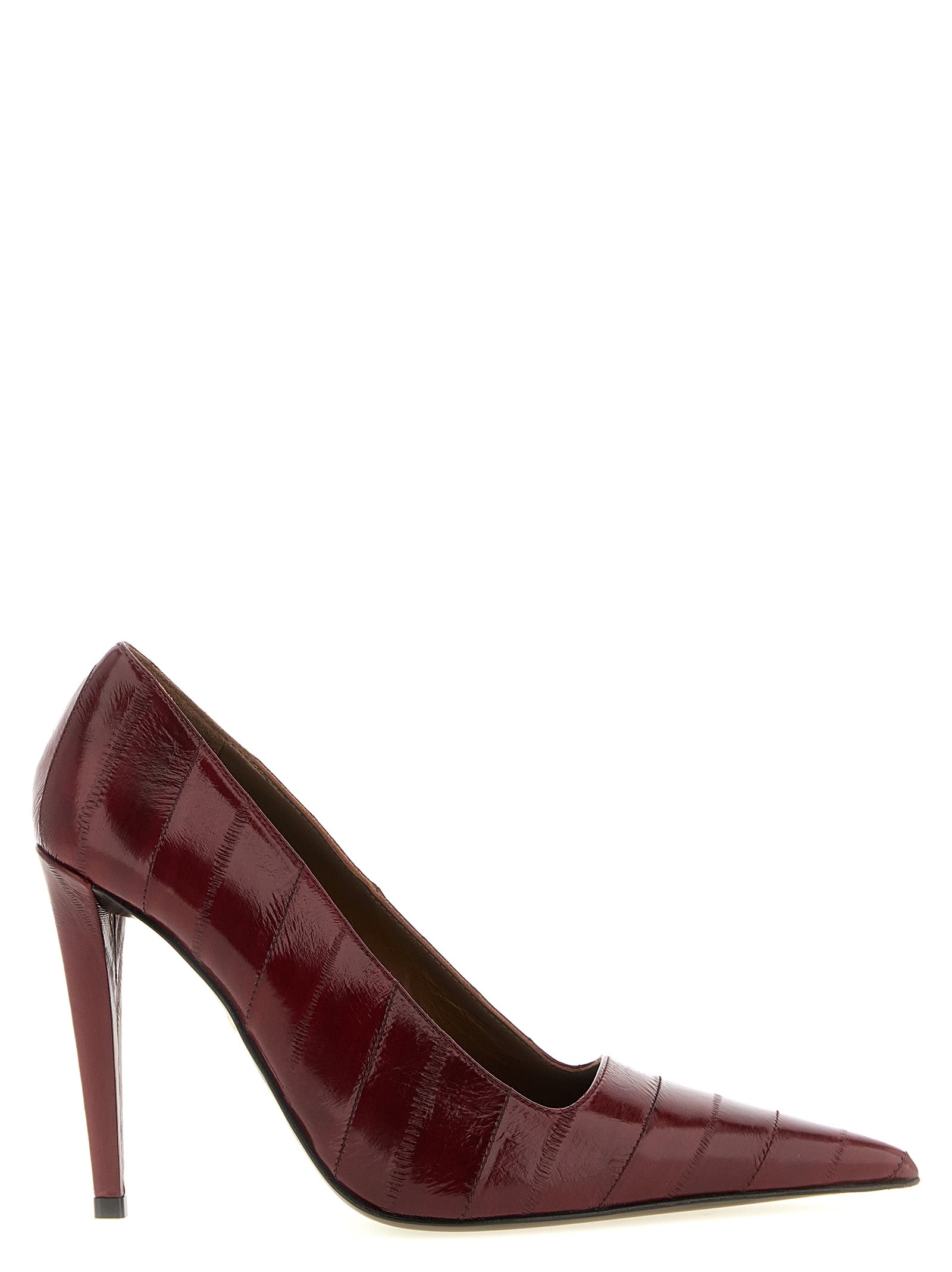 Giuseppe Zanotti Bordeaux Leather High Heel Pumps
