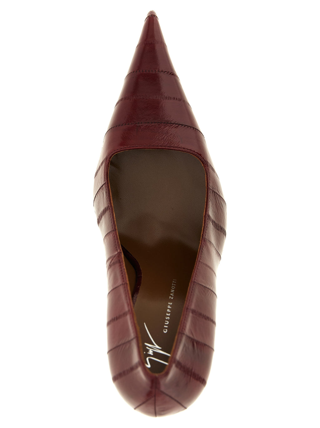 Giuseppe Zanotti Bordeaux Leather High Heel Pumps