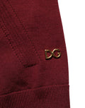 Dolce & Gabbana Maroon Wool Knitted CrewNeck Pullover Sweater