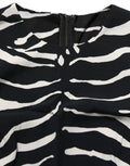 Dolce & Gabbana Black White Zebra Sleeveless Cropped Tank Top