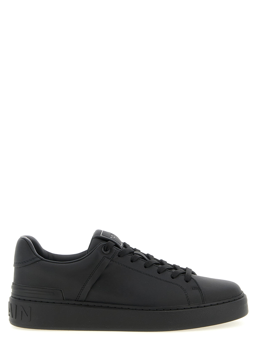 Balmain Black Calfskin Low Top Sneakers