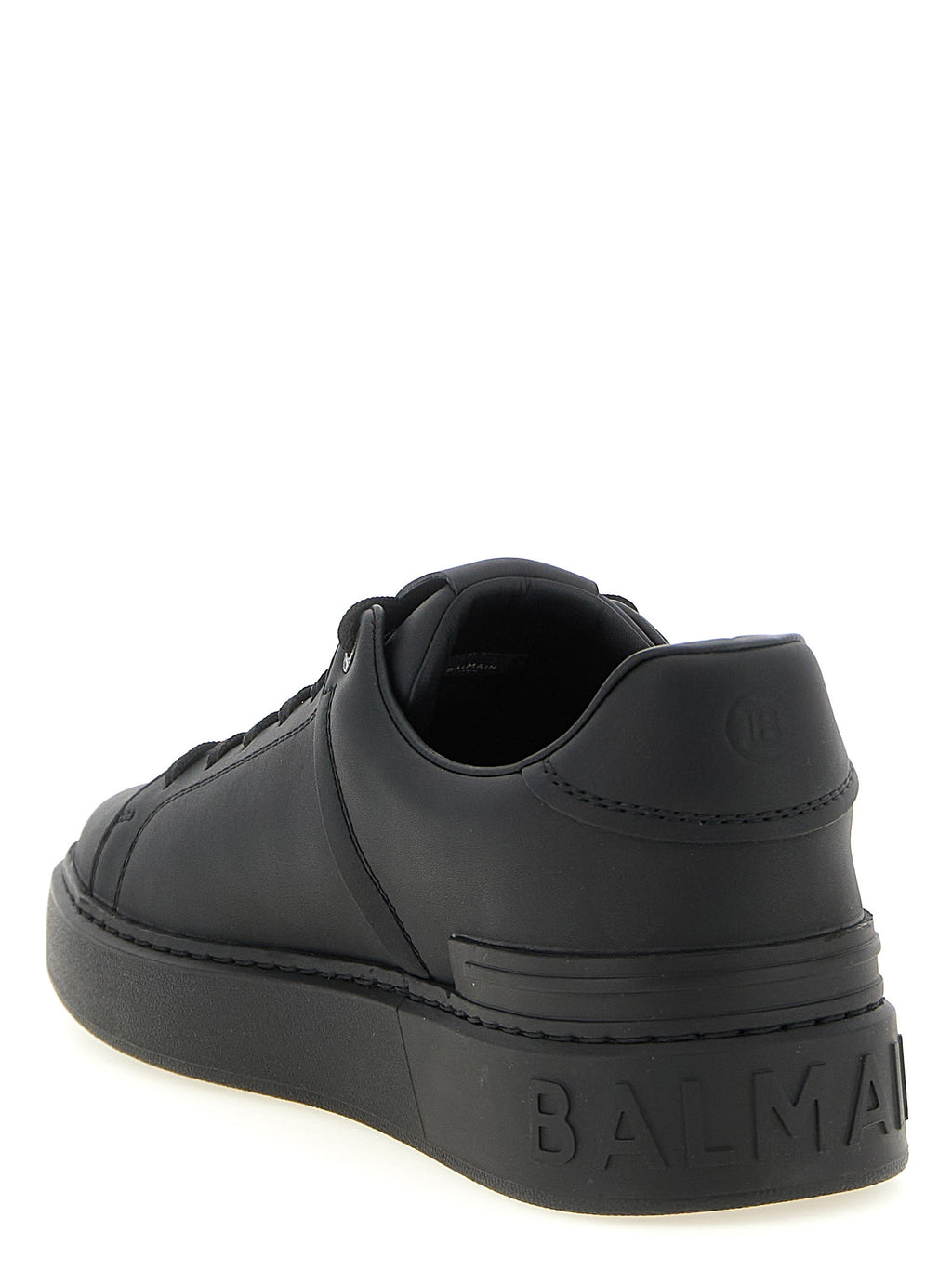 Balmain Black Calfskin Low Top Sneakers