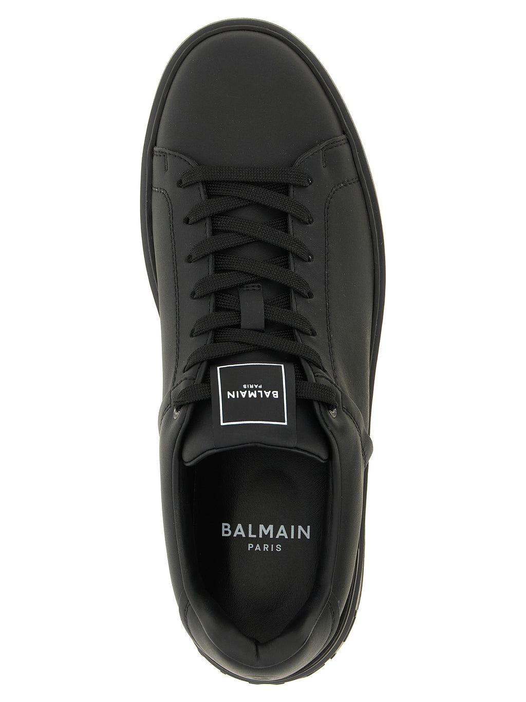 Balmain Black Calfskin Low Top Sneakers