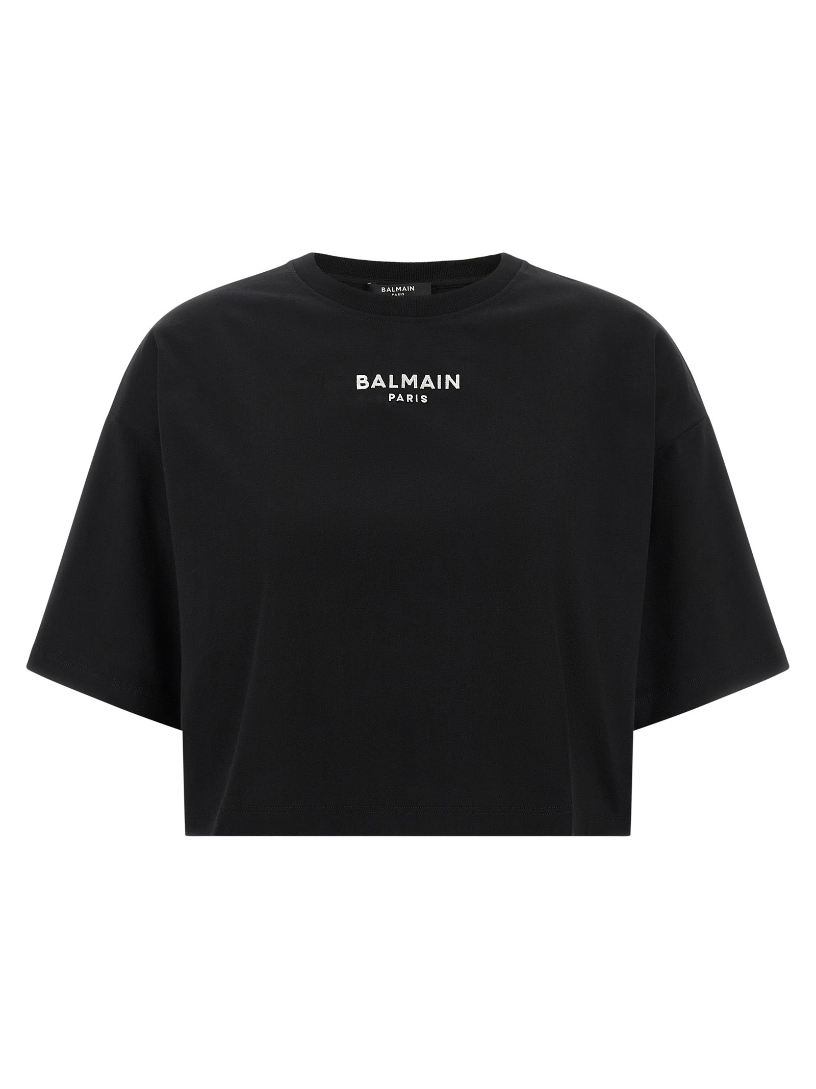 Balmain Black Cotton T-Shirt