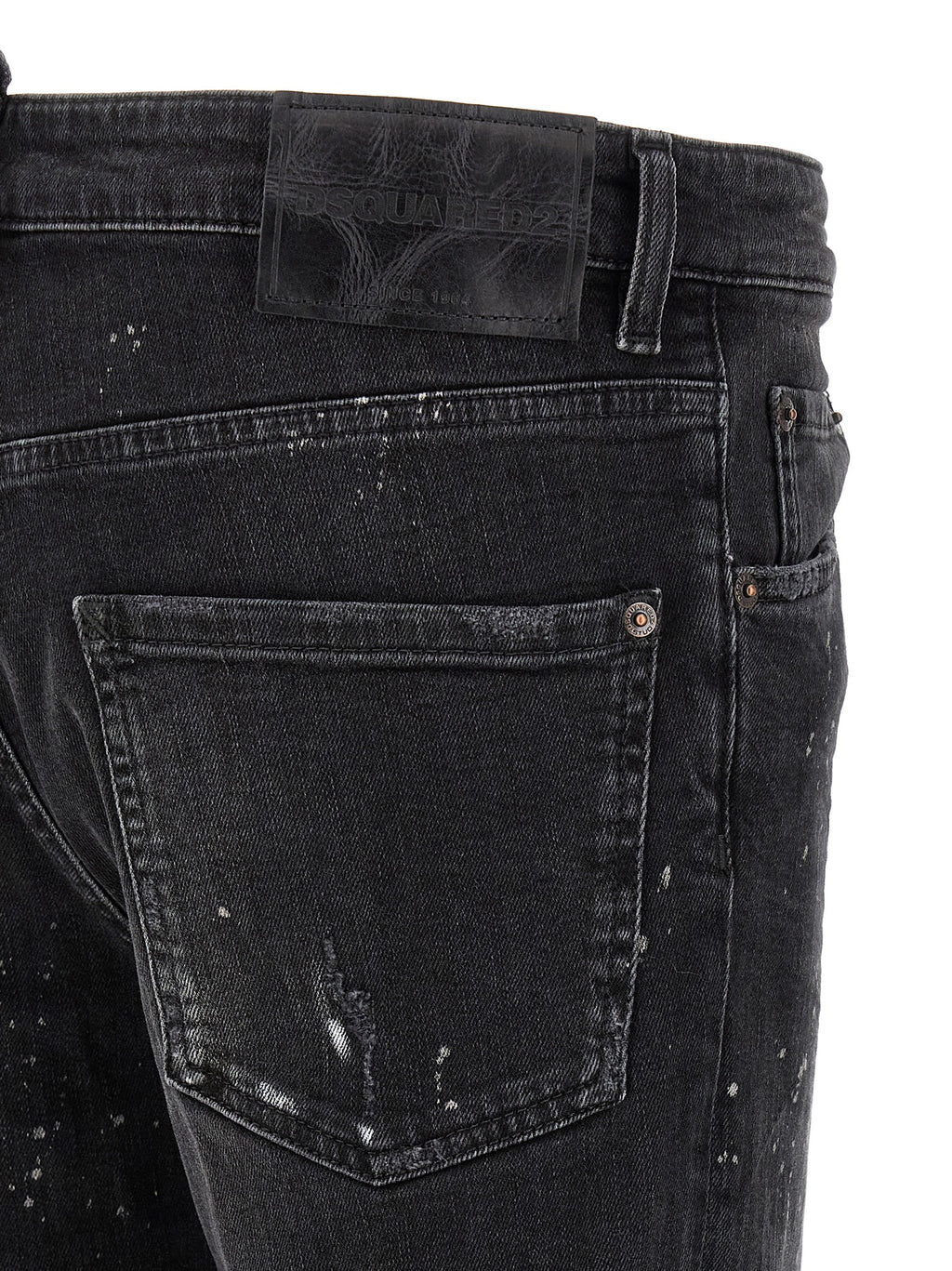 Dsquared² Black Cotton Slim Fit Jeans