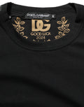 Dolce & Gabbana Black Cotton Crew Neck Short Sleeves T-shirt