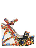 Dolce & Gabbana Multicolor Viscose Wedge Sandals
