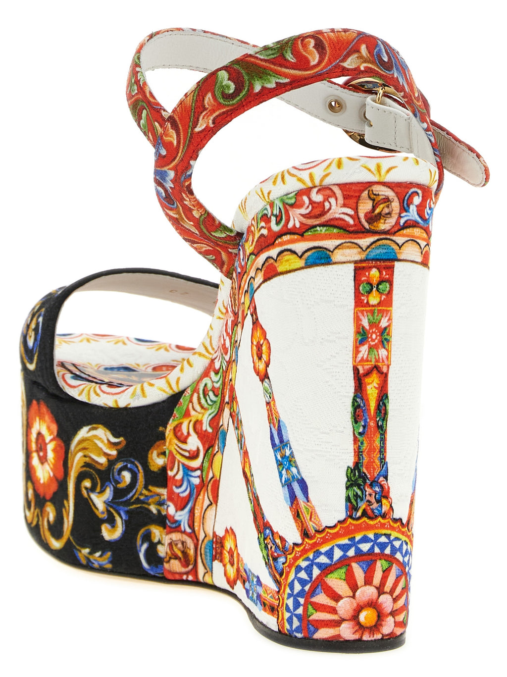 Dolce & Gabbana Multicolor Viscose Wedge Sandals