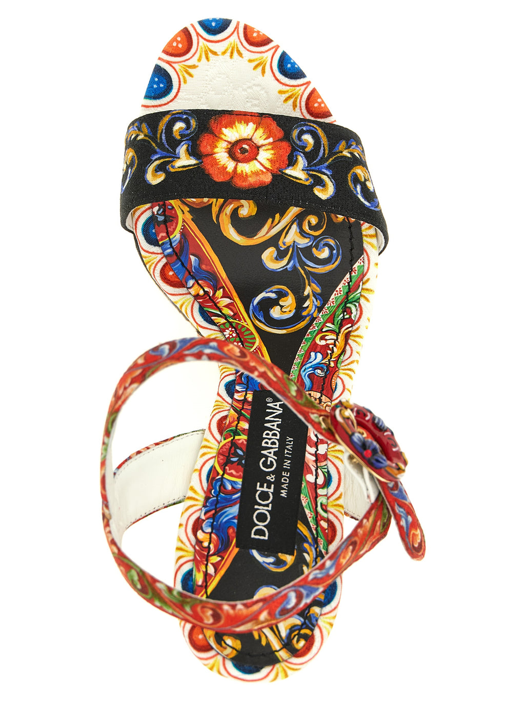 Dolce & Gabbana Multicolor Viscose Wedge Sandals