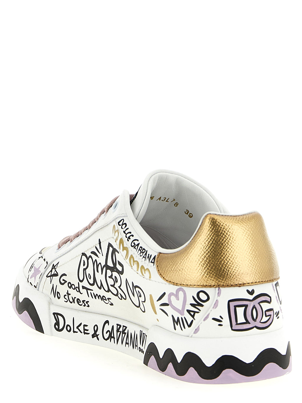 Dolce & Gabbana Multicolor Calfskin Low Top Sneakers