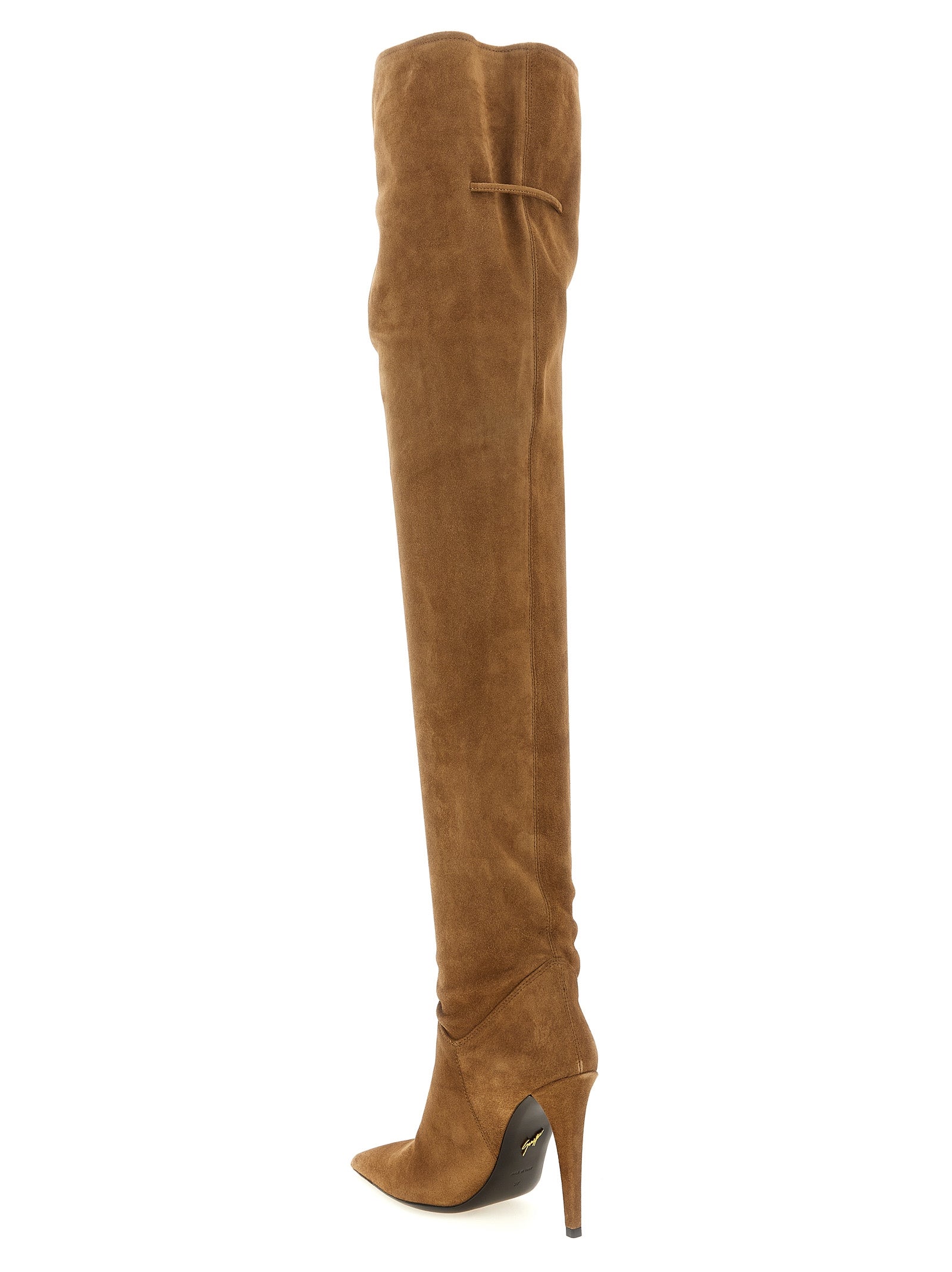 Giuseppe Zanotti Brown Calfskin Over The Knee