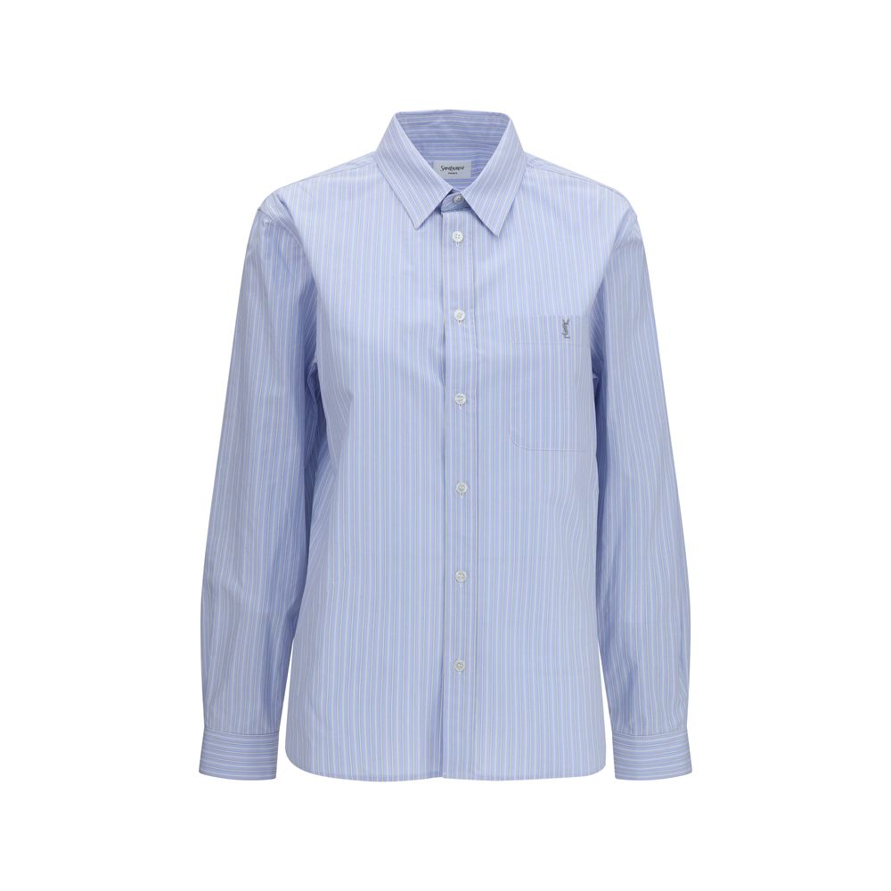 Saint Laurent Blue Cotton Pattern Shirt