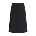 Fendi Black Wool Oves Aries Midi Skirt