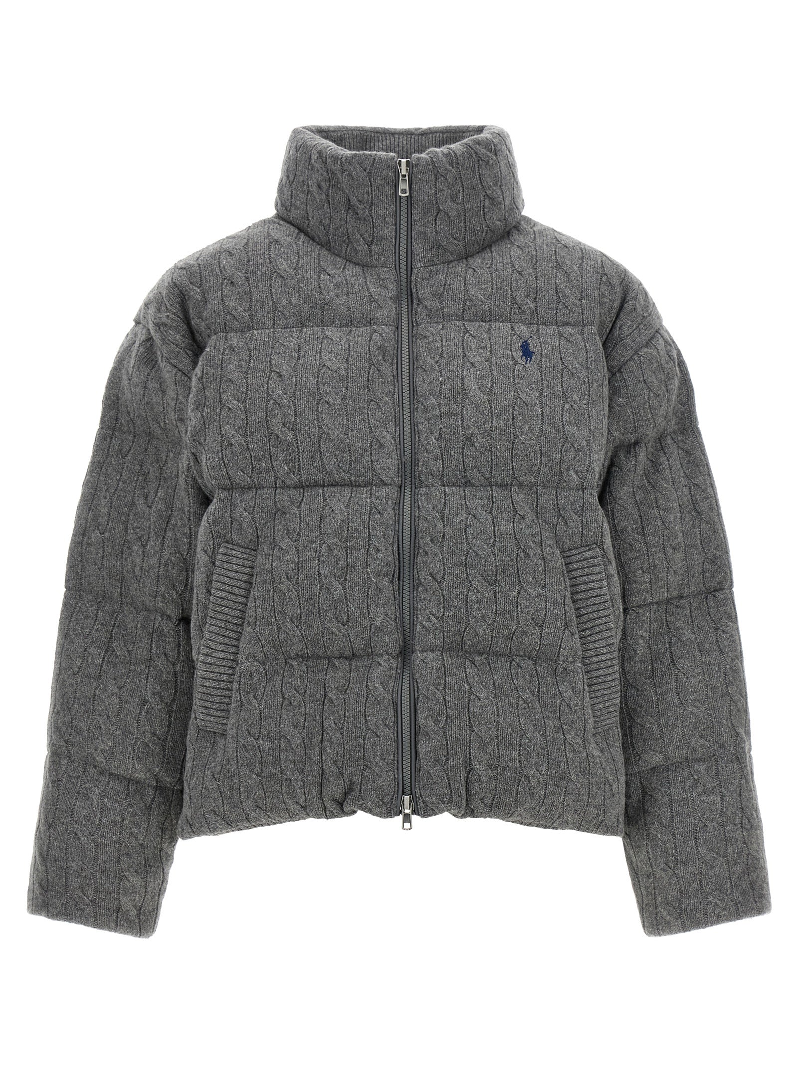 Polo Ralph Lauren Gray Wool Full-Length Jacket