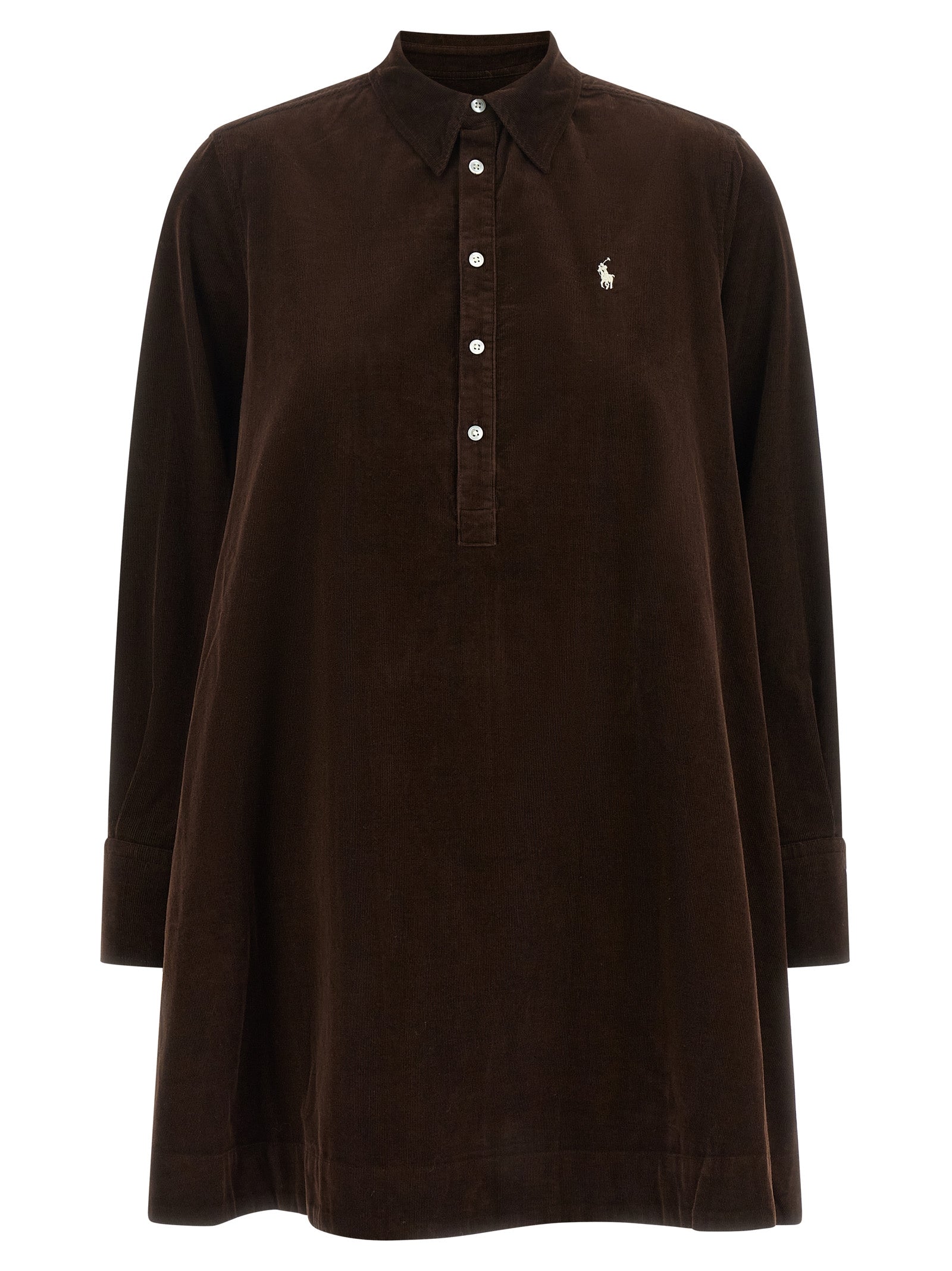 Polo Ralph Lauren Brown Cotton Short Dress