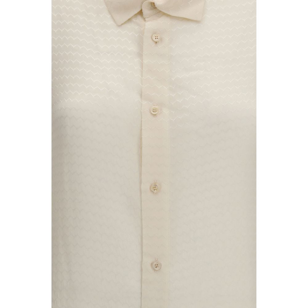 Fendi Beige Silk Pattern Shirt