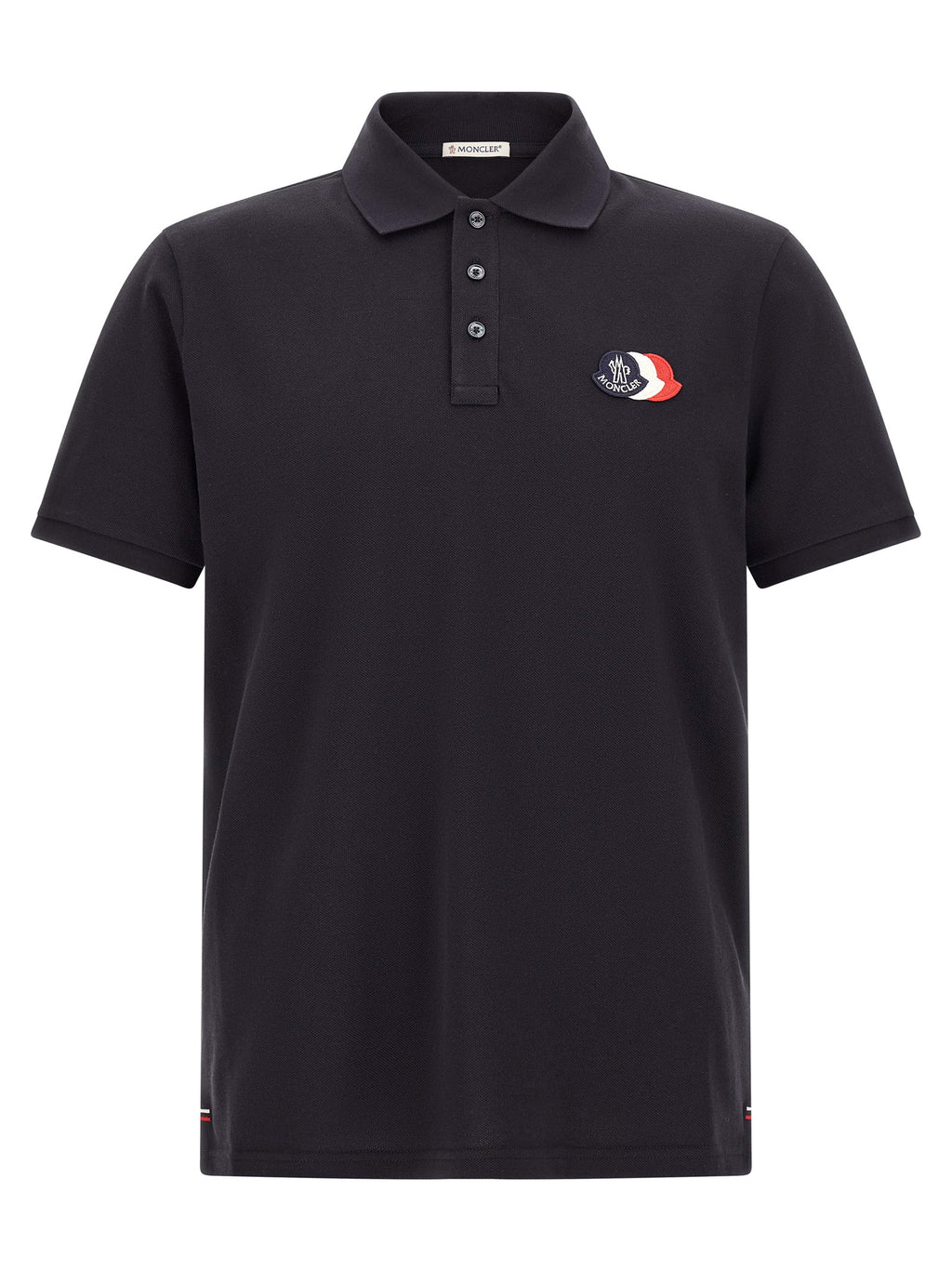 Moncler Blue Cotton Polo Shirt