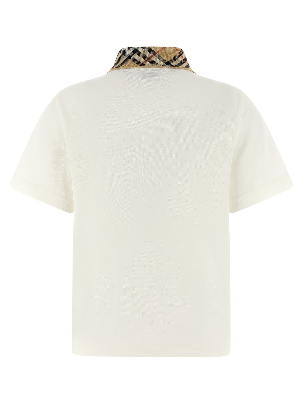 Burberry White Cotton Polo Shirt